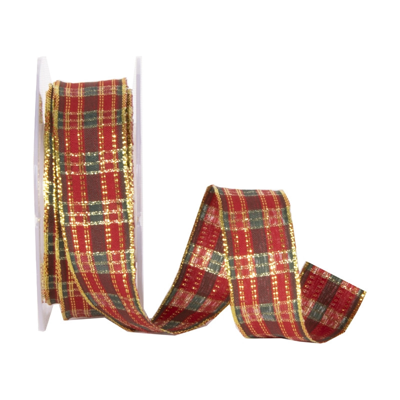 Nastro scozzese lurex animato, disponibile in tre altezze. Vendita all'ingrosso on-line