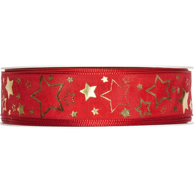 Nastro raso animato stelle oro 2