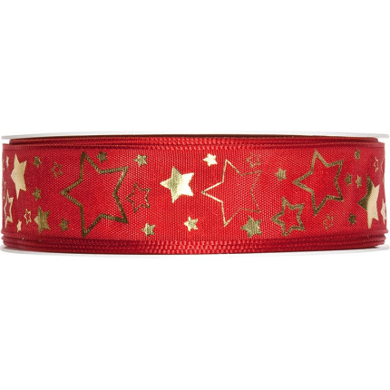 Nastro raso animato stelle oro