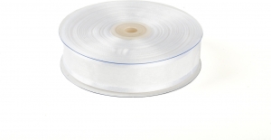 Nastro organza bianco con bordi in raso Nastro organza bianco con bordi in raso