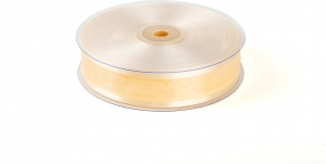 Nastro organza avorio con bordi in raso Nastro organza avorio con bordi in raso