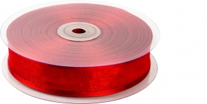 Nastro organza bordeaux con bordi in raso Nastro organza bordeaux con bordi in raso