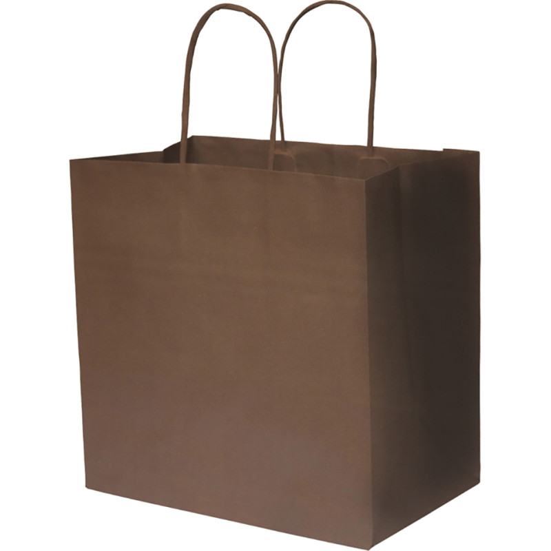 Sacchetto in carta marrone con manico rinforzato