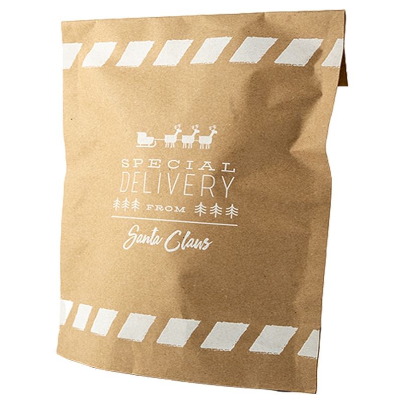 POCHETTE IN CARTA RECICLATA  CON STAMPA NATALIZIA.