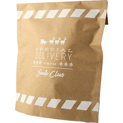 POCHETTE IN CARTA RECICLATA  CON STAMPA NATALIZIA.