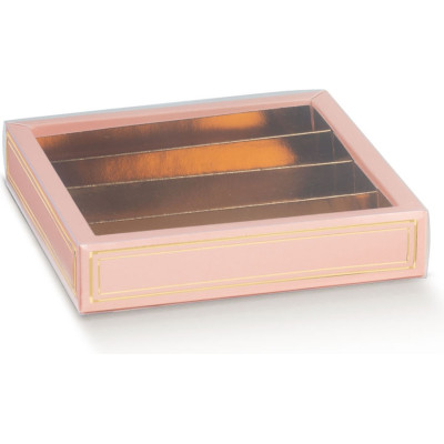 Scatola Porta Cioccolatini con Fascetta Elegance Rosa (10 Pezzi) | Vendita online all'ingrosso