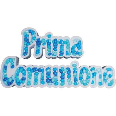 Portaconfetti scritta prima comunione