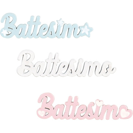 Scritta battesimo in legno Scritta battesimo in legno