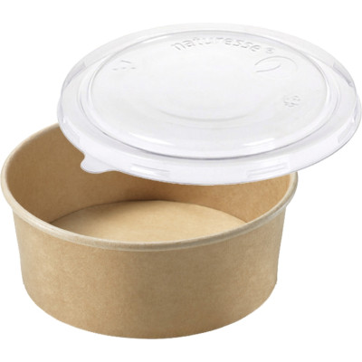 Insalatiera in cartone kraft avana - coperchio abbinabile per asporto, delivery e take away vendita online all'ingrosso 2