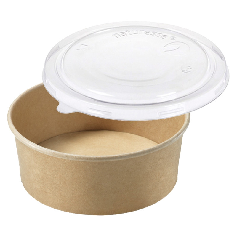 Insalatiera in cartoncino micoondabile con coperchio in pet abbinato vendita all'ingrosso online