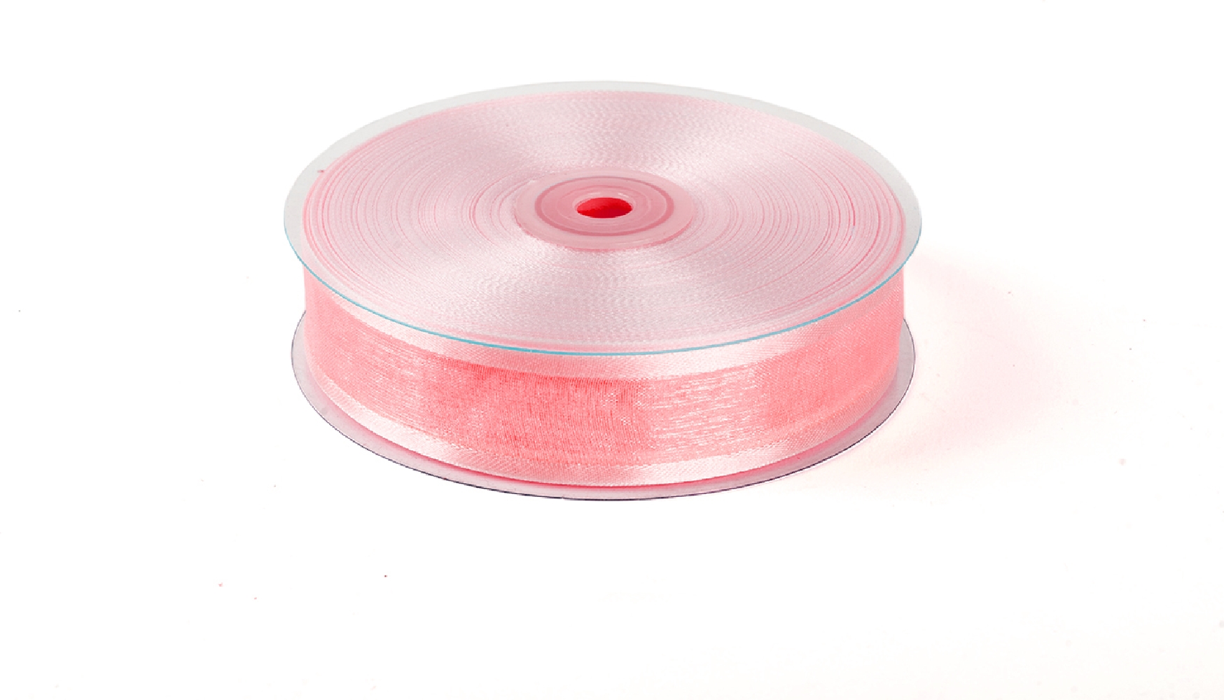 Nastro decorativo di organza stx.2723_6 rotolo da 6 mm x 20 m con bordo in raso colore: bianco 