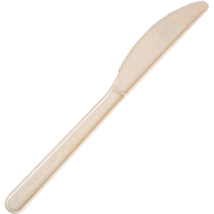 Coltelli bambù e cpla (50 pezzi) - 100% compostabili | Vendita online all'ingrosso b2b
