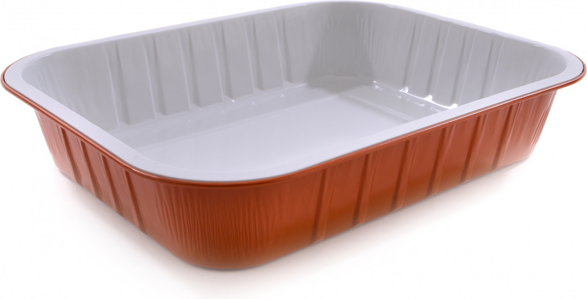 confezione per alimenti d'asporto laccato rame in alluminio per cibi delivery in forno microonde e tradizionale ingrosso b2b