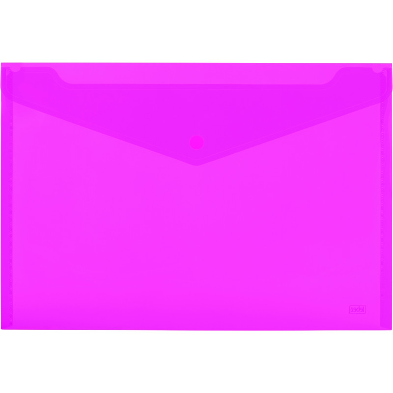 Buste fluo con bottone A4 confezione da 3 pezzi