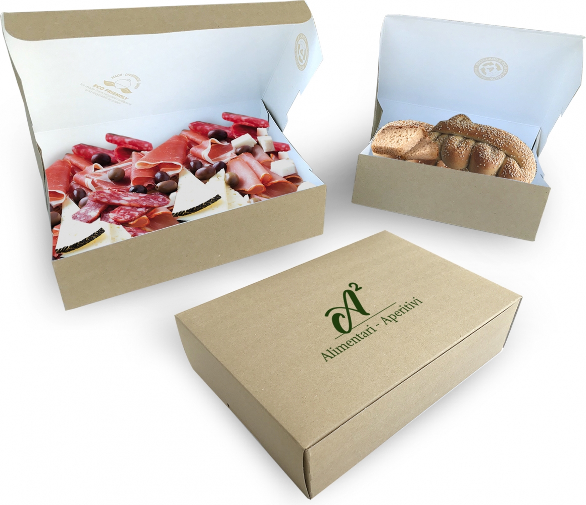 Scatola per uso alimentare in cartoncino politenato