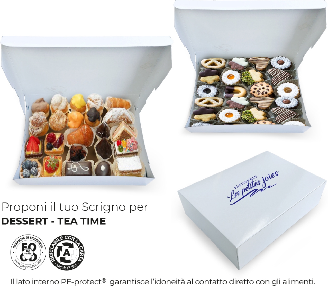 Scatola Bianca Modello Scrigno (25 Pezzi) per delivery e take away all'ingrosso incartare