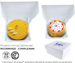 scatola dama bianca per dolci personalizzabile