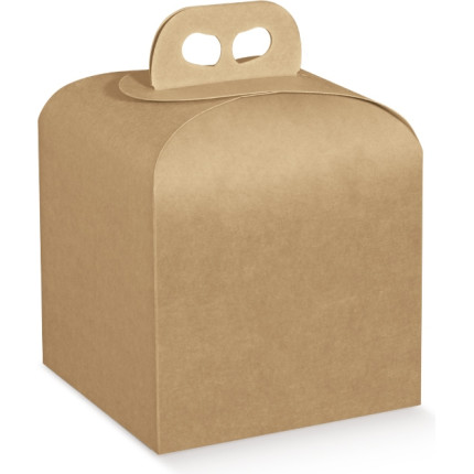 Scatola porta panettone con manico 750Gr color avana