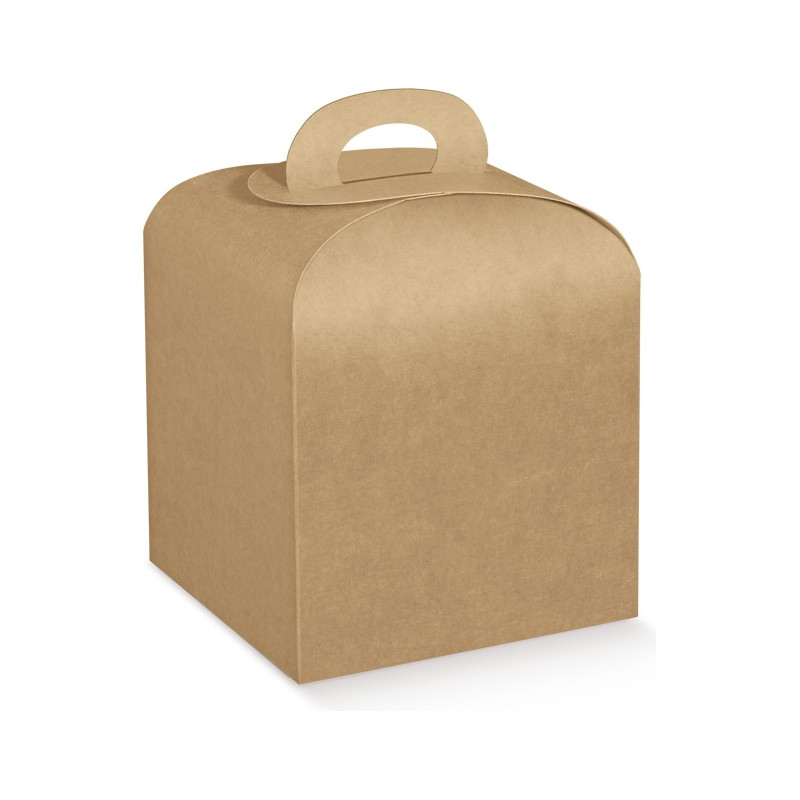 Scatola per mini panettone con manico 100Gr avana