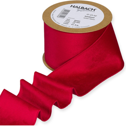 Nastro in velluto Halbach disponibile in rosso,verde e avorio- Vendita all'ingrosso online