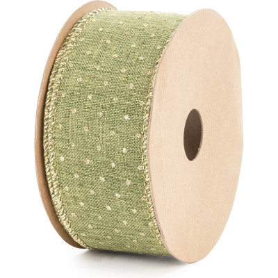 Nastro in tessuto con stampa pois Otello, disponibile in diversi colori, in due altezze