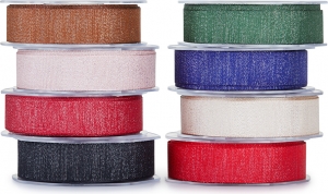 Nastro in raso boutique lamè brillante - Disponibile in diversi colori- Vendita all'ingrosso e on-line