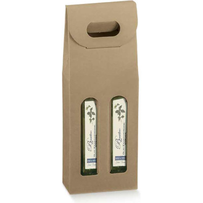 scatola per bottigliette di olio Scatole Porta Olio per 2 Bottiglie con Maniglia - Ingrosso online per professionisti 2