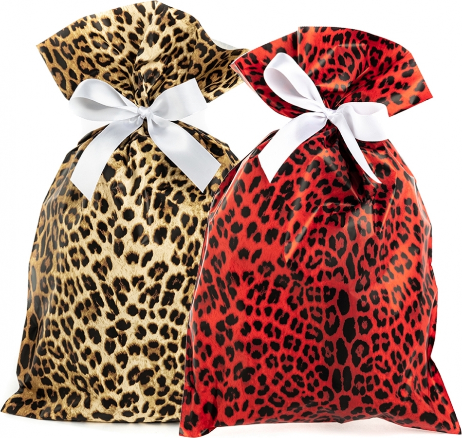 Buste regalo leopard in confezione da 50 pezzi