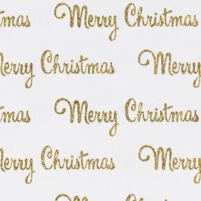 Carta polvere di stelle glitterata con scritta Merry Christmas in oro