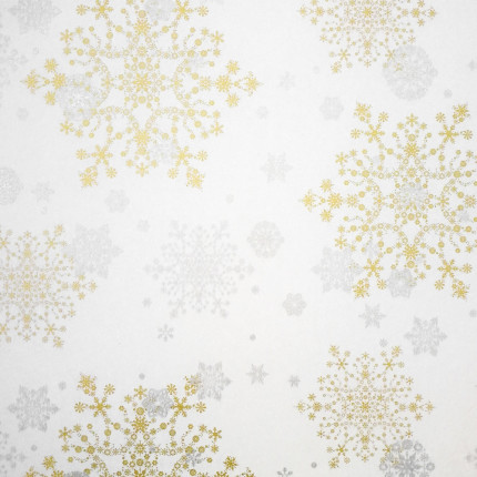 Carta velina da regalo con stampa fiocchi di neve oro, vendita all'ingrosso e online