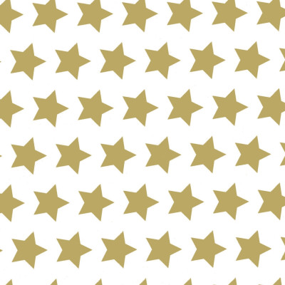 Bobina carta da regalo con fantasia stelle color oro
