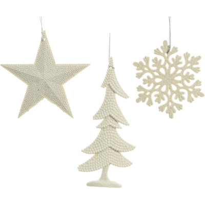 Pendente bianco glitterato