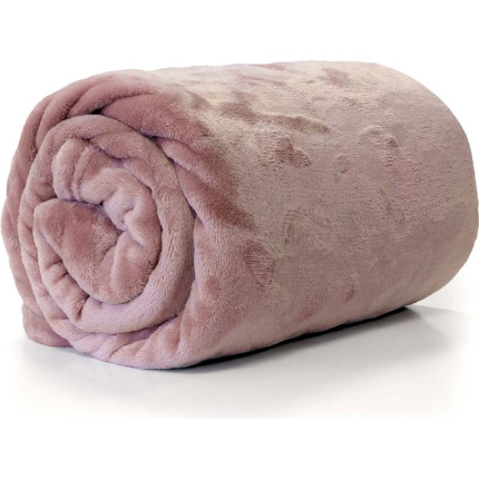 Coperta in velluto rosa