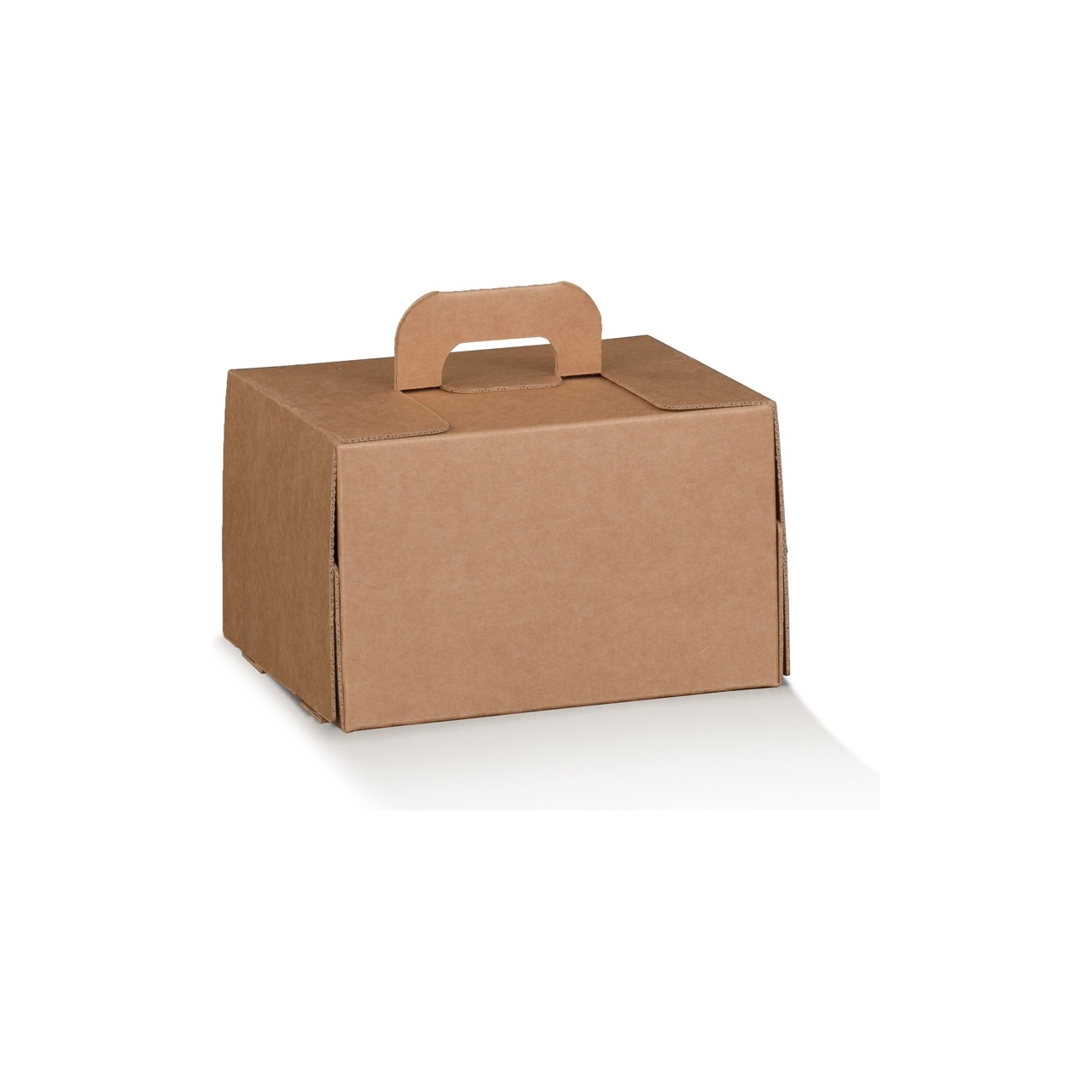 Bauletto in cartoncino avana con manico e aperture ingrosso online b2b per delivery e asporto