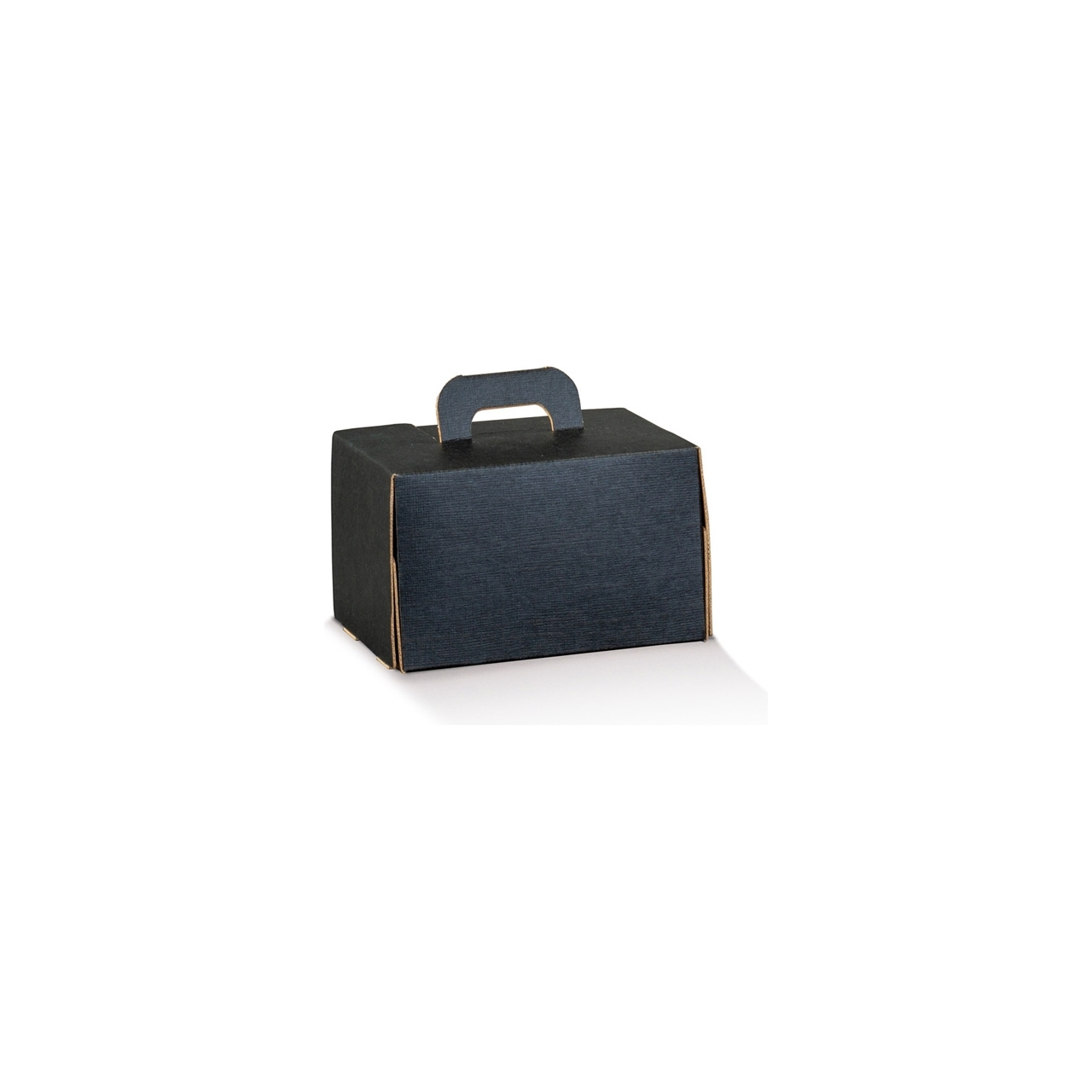 Bauletto in cartoncino colore nero forma rettangolare co manico per take away e delivery vendita all'ingrosso b2b online