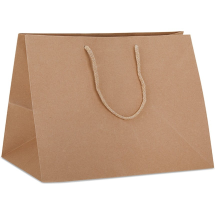 SHOPPER PORTA PANETTONE AVANA CON CORDA COTONE