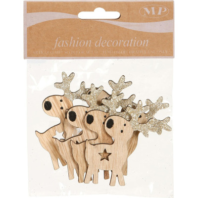Decorazione realistica e adorabile a forma di renna di Natale, altamente dettagliata, per albero di Natale (20,3 cm