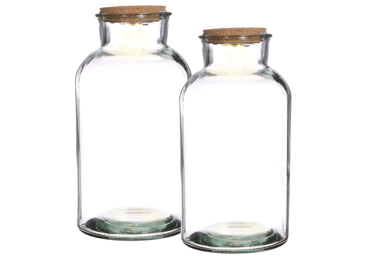 Bottiglia in vetro con led