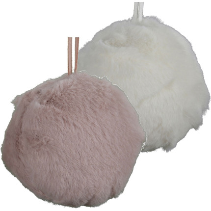 Palla di natale peluche 9cm (2 pezzi)