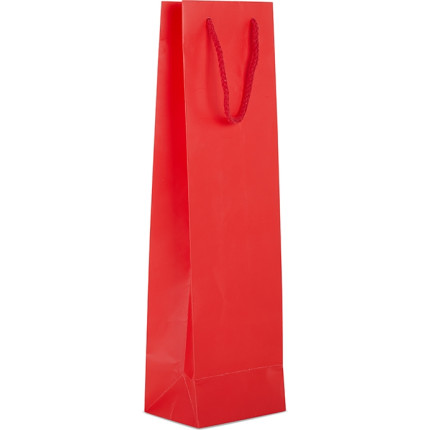 Sacchetto portabottiglia carta plastificata ROSSA