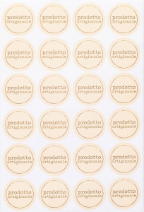 Etichette con scritta prodotto artigianale in confezione da 240 pezzi. Vendita all'ingrosso e online