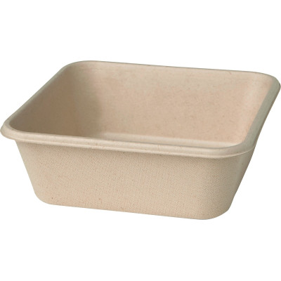 vaschetta quadrata in bagassa eco green sostenibile e microondabile delivery