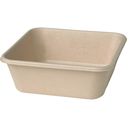 vaschetta quadrata in bagassa eco green sostenibile e microondabile delivery ingrosso b2b online