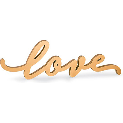 Scritta love oro in legno 17cm