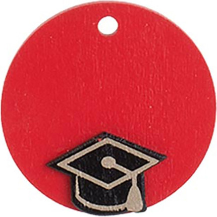 Decoro tondo pendente tocco laurea (12 pezzi)