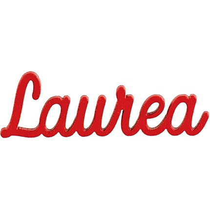 Scritta laurea in legno rosso (12 pezzi) Scritta laurea in legno rosso (12 pezzi)