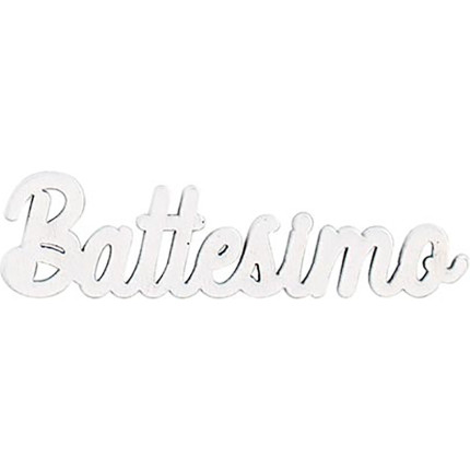 Scritta battesimo in legno (12 pezzi)