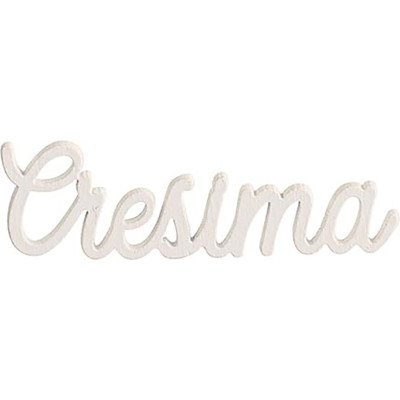 Scritta cresima in legno bianco 5
