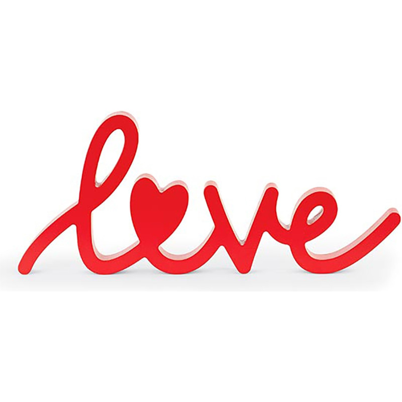 Scritta decorativa love in legno
