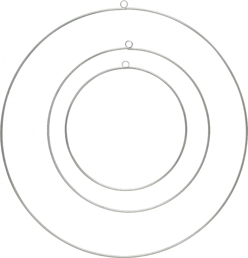 Sagoma cerchio in alluminio 30cm (3 pezzi)